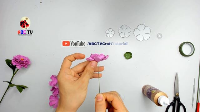 ABC TV | How To Make Paper Flower #10 | Flower Die Cuts (Slowly) - Craft Tutorial смотреть онлайн