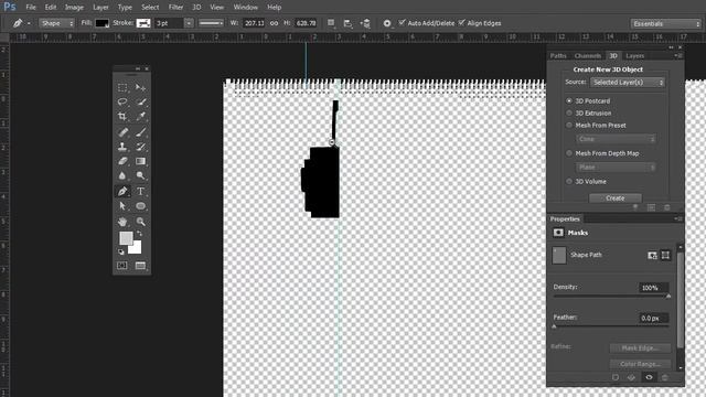 Photoshop CC: Star Trek Phaser -- 3D from Vector Shapes смотреть онлайн