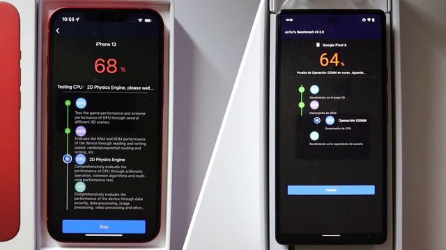 CARRERA ANTUTU BENCHMARK ?️? - GOOGLE PIXEL 6 vs APPLE IPHONE 13 - TENSOR vs A13 BIONIC |SIEPONLINE смотреть онлайн