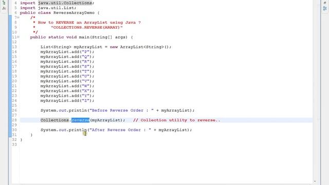 HOW TO REVERSE AN ARRAYLIST USING JAVA смотреть онлайн