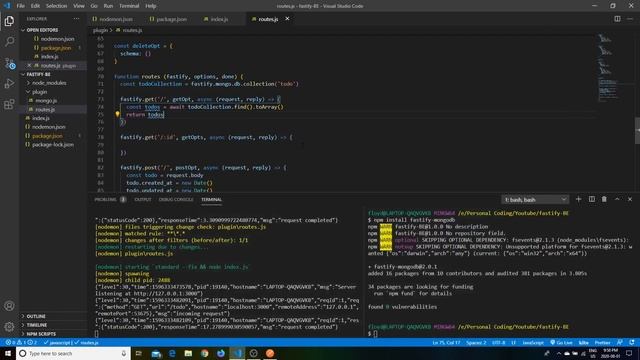 Creating your first node app with Fastify! Part 3(To-do App) смотреть онлайн