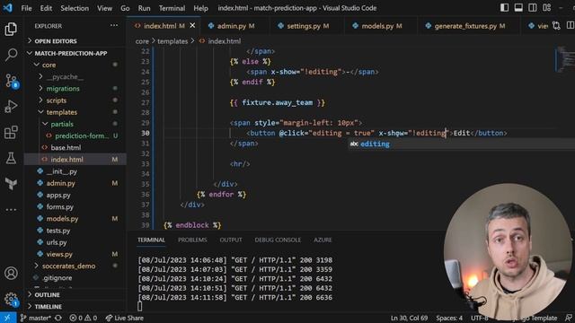 Django HTMX & Alpine.js mini-project - Sport Result Prediction App смотреть онлайн