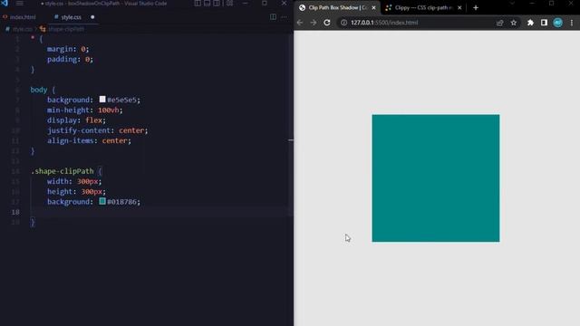 CSS Clip Path with Shadow | CSS Box Shadow Clip Path смотреть онлайн
