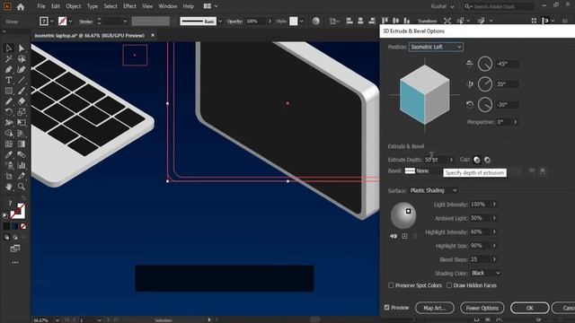 Create an Isometric Laptop illustration | Adobe Illustrator CC | Step By Step Tutorial | смотреть онлайн