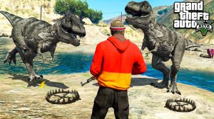 ПОЙМАЛ ДИНОЗАВРА В ЛОВУШКУ! ПАРК ЮРСКОГО ПЕРИОДА В ГТА 5! ОБЗОР МОДА В GTA 5 ВИДЕО