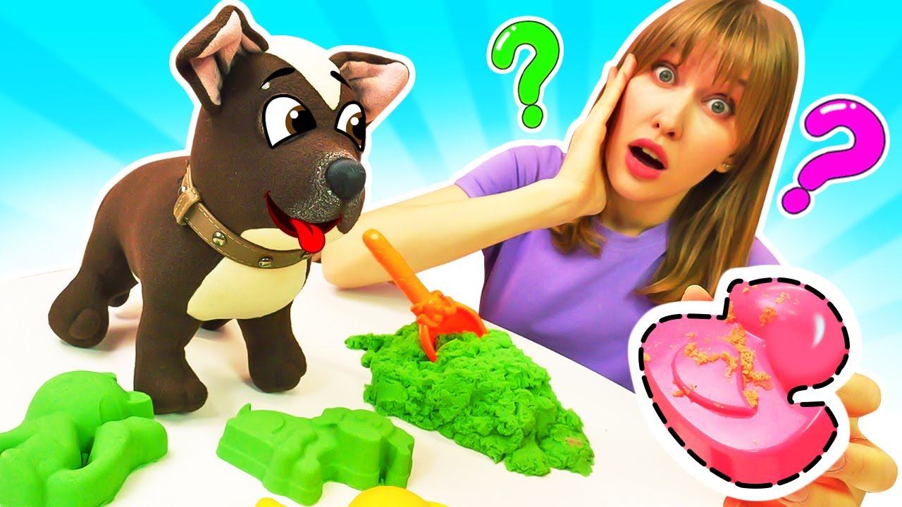 Игрушка собачка Шоколадка лепит куличики из песка! Игры в дочки матери и мультики для детей Как Мама смотреть онлайн