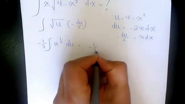 Integral of x*sqrt(4-x^2) (substitution) смотреть онлайн