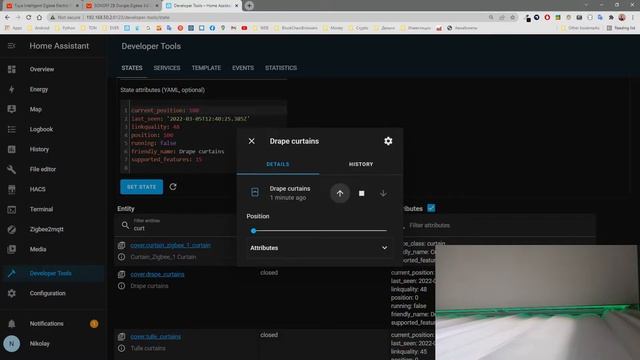 Подключение привода умных штор к Home Assistant. How To Connect Zigbee Motor To Home Assistant.