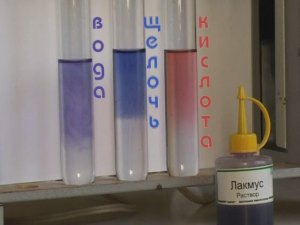 Химия. Опыты. Неорганика. Распознавание щелочи, кислоты и воды с помощью индикатора