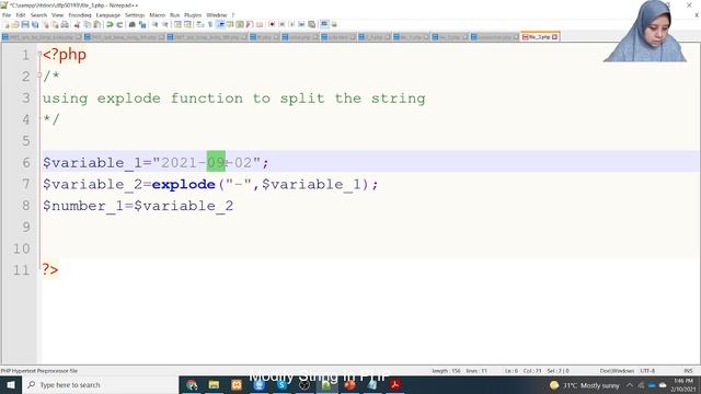 Spliting strings using PHP explode function. смотреть онлайн