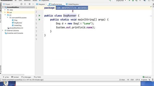 Access Modifiers in Java смотреть онлайн