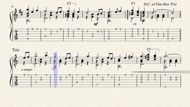 Sweet Echoes - J. C. Folwell (fl.1904s) - Tablature смотреть онлайн