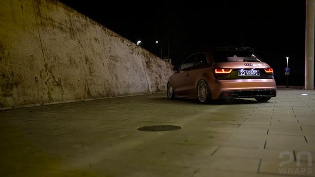 Audi S1 WRAPPED IN 20 WRAPS FROZEN CHROME ROSE GOLD смотреть онлайн