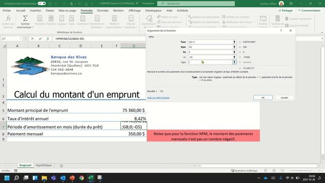 Utiliser la fonction NPM dans un classeur Excel смотреть онлайн