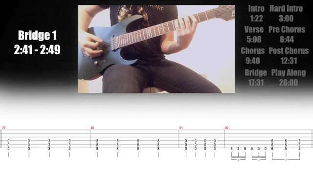 Papa Roach - Skeletons (Guitar Tutorial w/ Tabs) by Kirjai смотреть онлайн