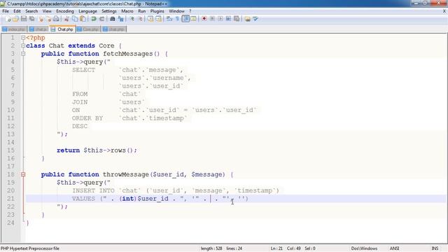 PHP Tutorials PHP AJAX Chat Application Part 7 9 смотреть онлайн
