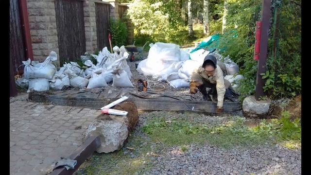Реконструкция ворот в СНТ Грузино Лен. Область. Борьба с морозным пучением. смотреть онлайн