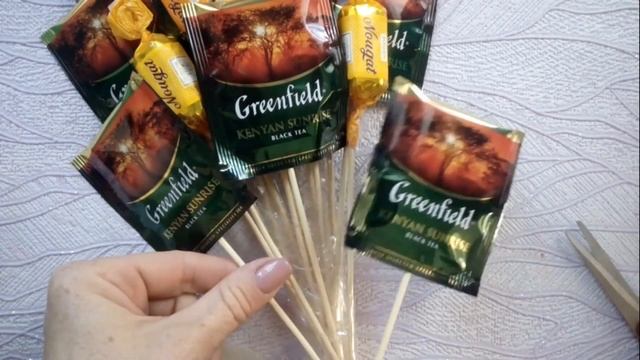 DIY Букет из чая и конфет своими руками смотреть онлайн