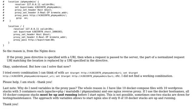 Nginx reverse proxy with variable names for docker container returns wrong files смотреть онлайн