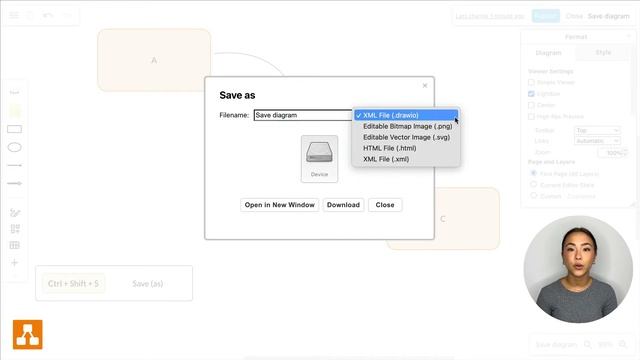 Shortcut #30 - How to save your diagram in draw.io смотреть онлайн