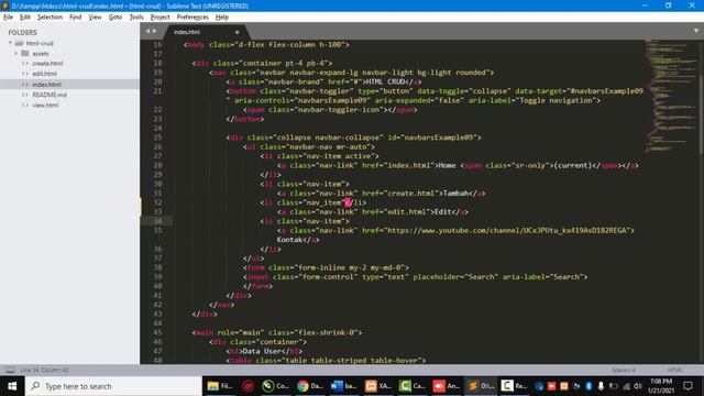 Cara Membuat CRUD dengan HTML dan Bootstrap смотреть онлайн