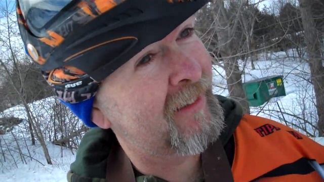 Sliding Down A Snow HIll On Our Airups Paintball Bunker смотреть онлайн