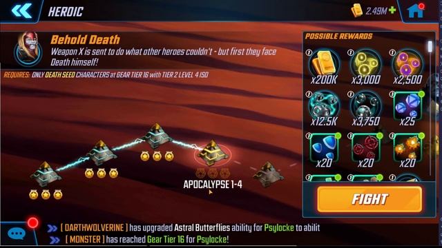 apocalypse heroic node 1 - 4 all stars with character iso upgrades marvel strike force смотреть онлайн