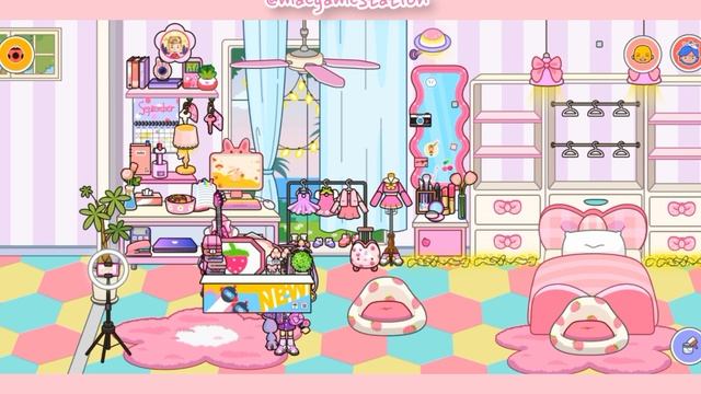 Miga World MY BIG PURPLE PINK BEDROOM DESIGN | ALL PINK DECORATIONS | Miga Town |tocaboca