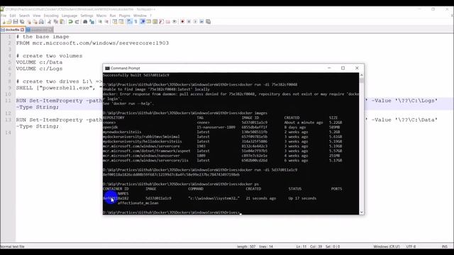 Docker - Build a Windows ServerCore image with two additional drives смотреть онлайн