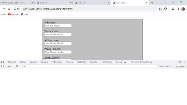 HTML Form Validation using JavaScript day-1 date 06-05-2023 смотреть онлайн