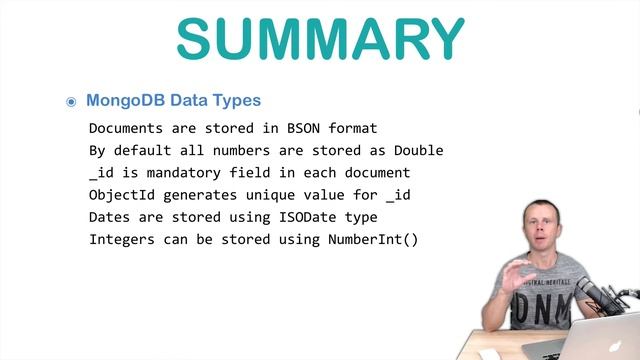 MongoDB Data Types: 09 Summary смотреть онлайн