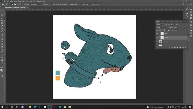 Sparkling dog Speed Paint | Photoshop смотреть онлайн