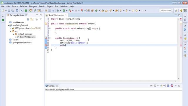 Java swing tutorial [01] - Create basic window смотреть онлайн