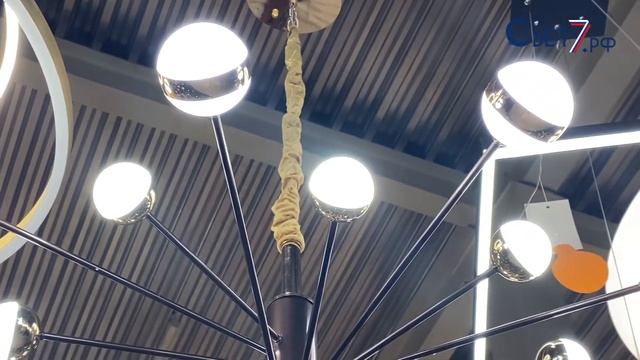 Подвесной LED светильник с плафонами в виде шаров LED4U 203-9+9 смотреть онлайн