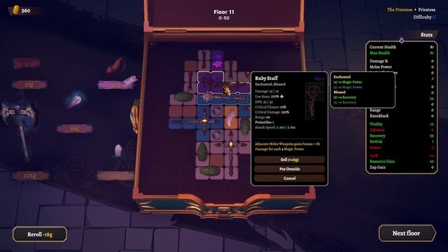 God of Weapons | BAD PRIESTESS! | Brotato Meets Backpack Hero Bullet Heaven смотреть онлайн