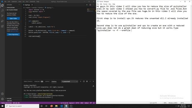 How to use upx to reduce pyinstaller exe size in python смотреть онлайн