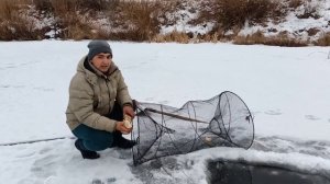 Как ставить мордушку зимой- закидушка на карася