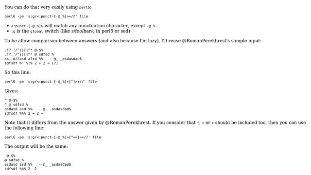 How do I use sed to remove all but certain punctuation globally? (3 Solutions!!) смотреть онлайн