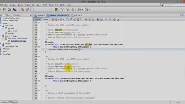 Creating Form in JSP & GET POST Request with Servlet смотреть онлайн