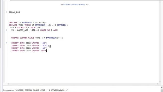 SQL Script Tutorial 21- ARRAY_AGG Function in SQL Script | How to use Array Aggregation in Procedur смотреть онлайн