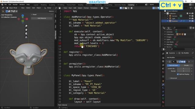Blender Python - Nesnelere Modifier ve Materyal Ekleyin смотреть онлайн