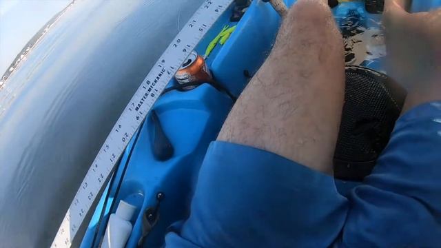 Huge weakfish lost at the boat, kayak fishing inshore species смотреть онлайн