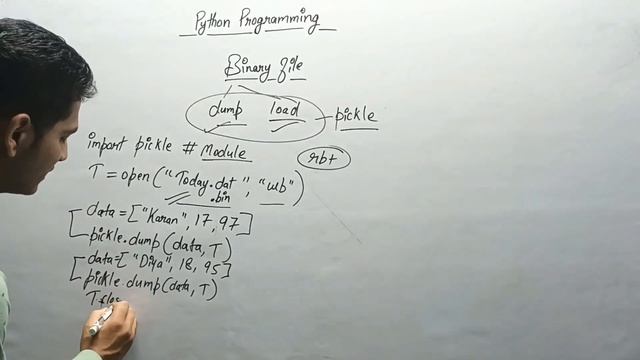 File Handling - Binary file | pickle load dump | Python Programming | Edutainment #31 смотреть онлайн