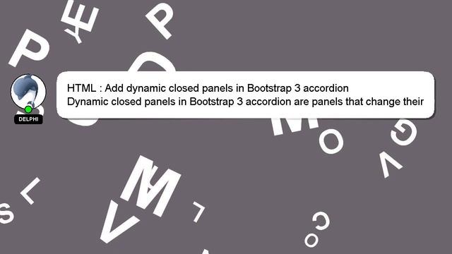 HTML : Add dynamic closed panels in Bootstrap 3 accordion смотреть онлайн