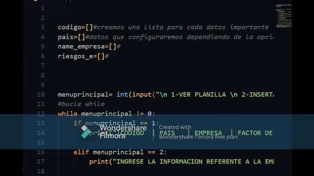 (IF-ELIF-ELSE) BUCLE (WHILE) CREANDO MENU PYTHON смотреть онлайн