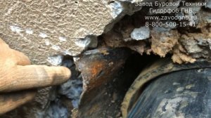 Трубный Разрушитель ТР-2-80 на реальном объекте. Разрушение стальной трубы диаметром ф325мм.