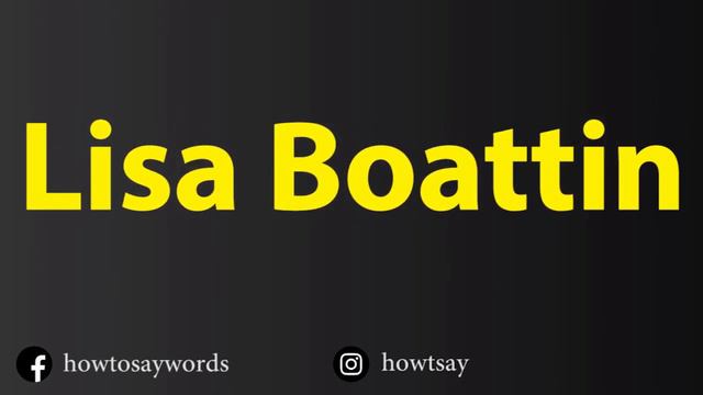 How To Pronounce Lisa Boattin смотреть онлайн