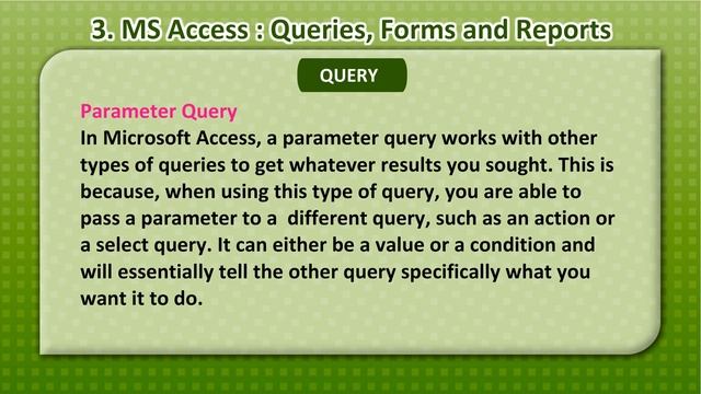 Quick Start Class 8-Chap 3 MS Access: Queries Forms and Reports (Part 1) смотреть онлайн