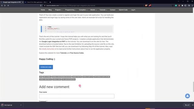 Google Login Integration in PHP Tutorial смотреть онлайн