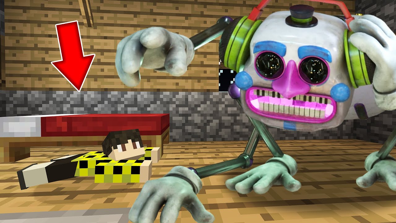 Прячусь под кроватью от ДИДЖЕЯ АНИМАТРОНИКА в майнкрафт ! DJ MUSIC MAN FNAF 9 MINECRAFT